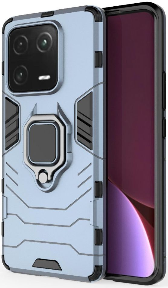 Xiaomi 13 Pro Hoesje met Magnetische Kickstand Ring Blauw afbeelding 1