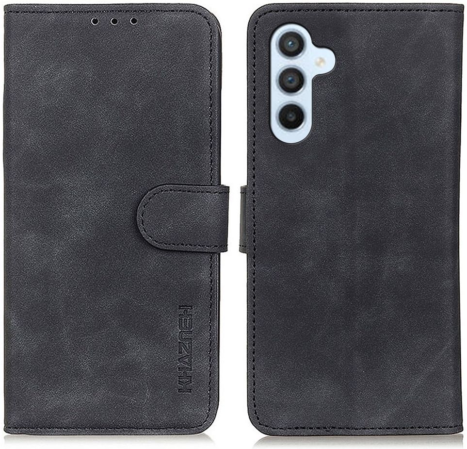 KHAZNEH Samsung Galaxy A54 Hoesje Retro Wallet Book Case Zwart afbeelding 9