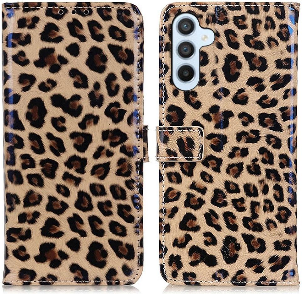 Samsung Galaxy A54 Hoesje Portemonnee Book Case Luipaard Print afbeelding 7