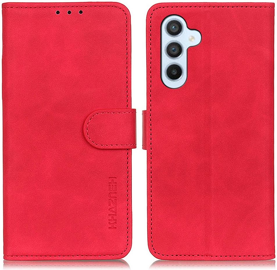 KHAZNEH Samsung Galaxy A34 Hoesje Retro Wallet Book Case Rood afbeelding 9