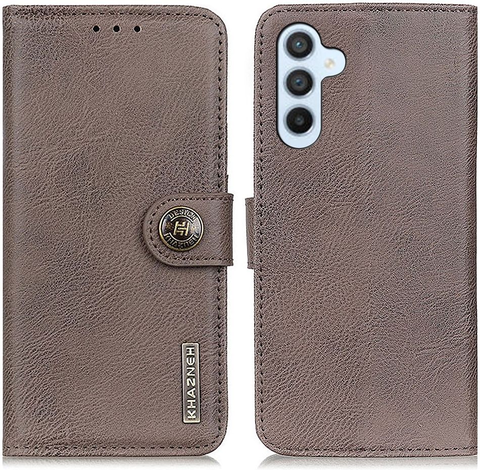 KHAZNEH Samsung Galaxy A34 Hoesje Portemonnee Book Case Khaki afbeelding 9