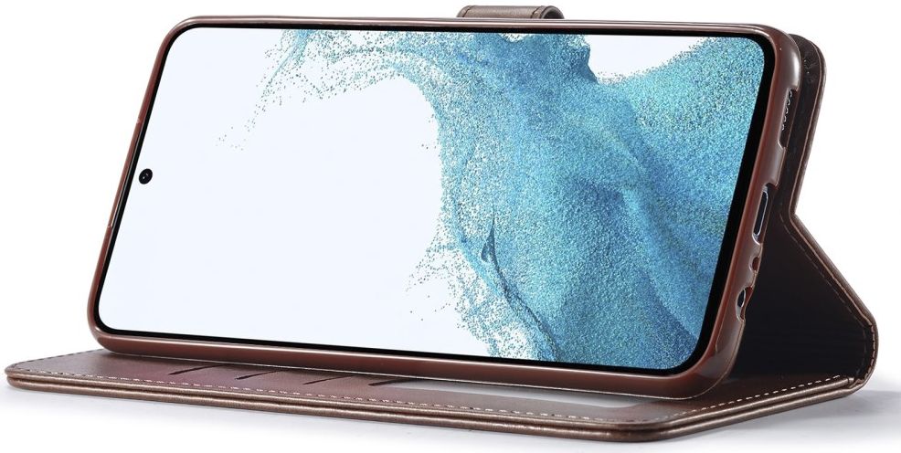 LC.IMEEKE Samsung Galaxy A54 Hoesje Portemonnee Book Case Bruin afbeelding 8