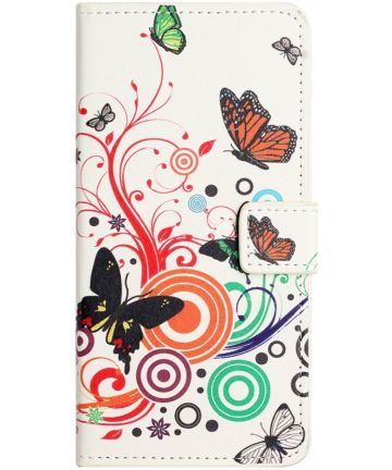 Samsung Galaxy A34 Hoesje Portemonnee Book Case Butterfly Print Hoesjes