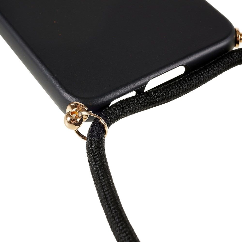 Samsung Galaxy S23 Hoesje Back Cover Flexibel TPU met Koord Zwart afbeelding 5