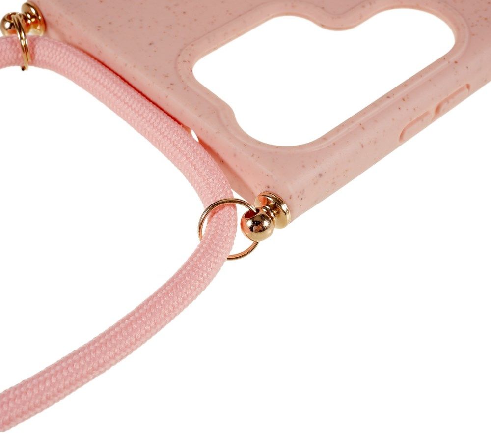 Samsung Galaxy S23 Ultra Hoesje Flexibel TPU met Koord Roze afbeelding 5
