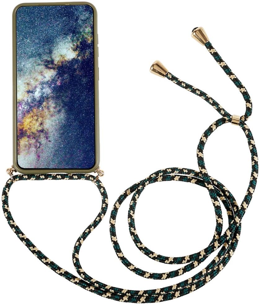 Samsung Galaxy S23 Plus Hoesje Back Cover Flexibel TPU met Koord Groen afbeelding 2
