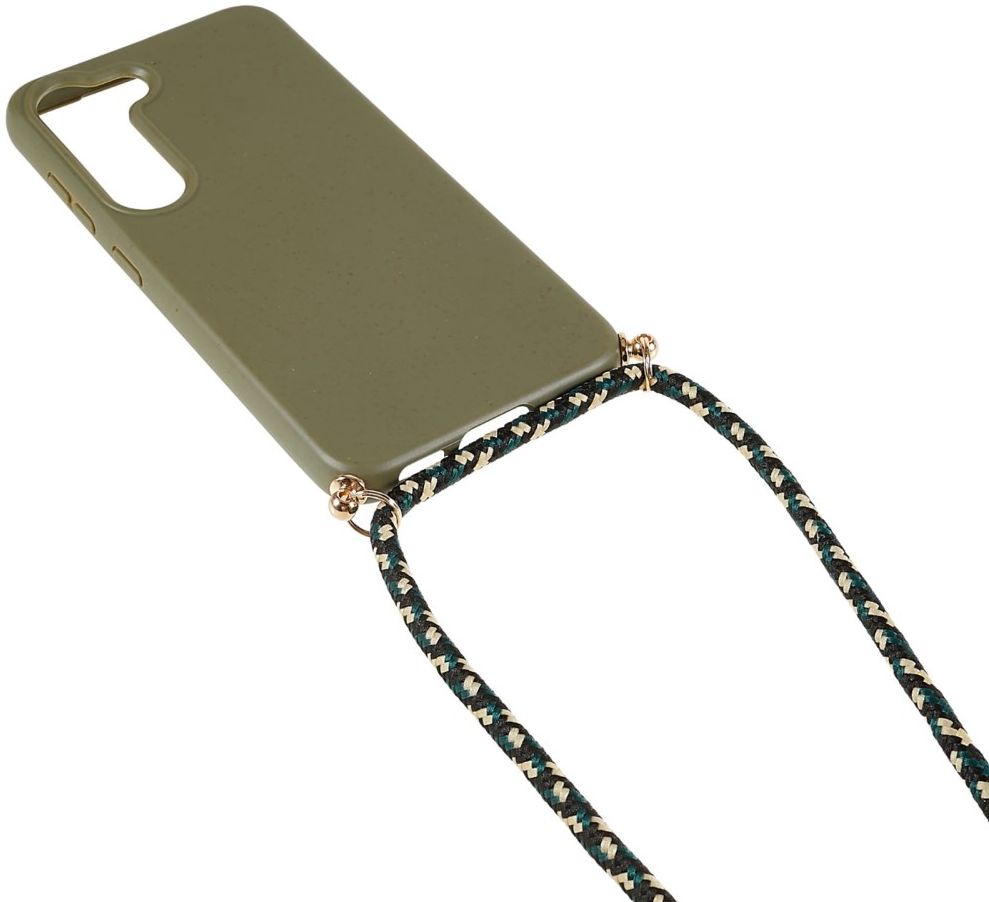 Samsung Galaxy S23 Plus Hoesje Back Cover Flexibel TPU met Koord Groen afbeelding 3