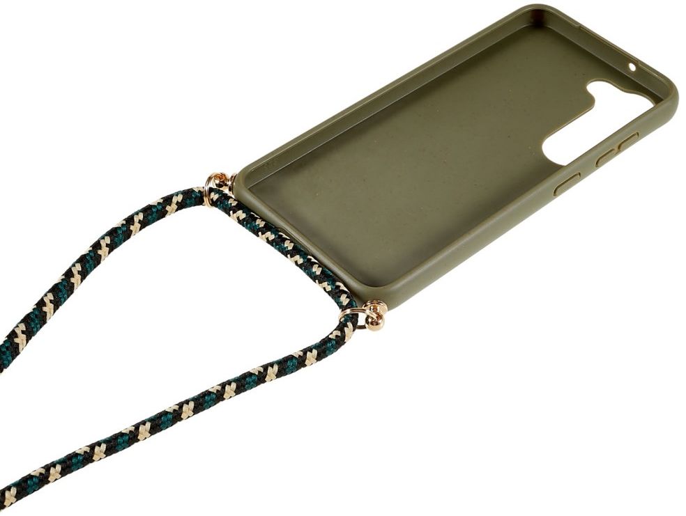Samsung Galaxy S23 Plus Hoesje Back Cover Flexibel TPU met Koord Groen afbeelding 4