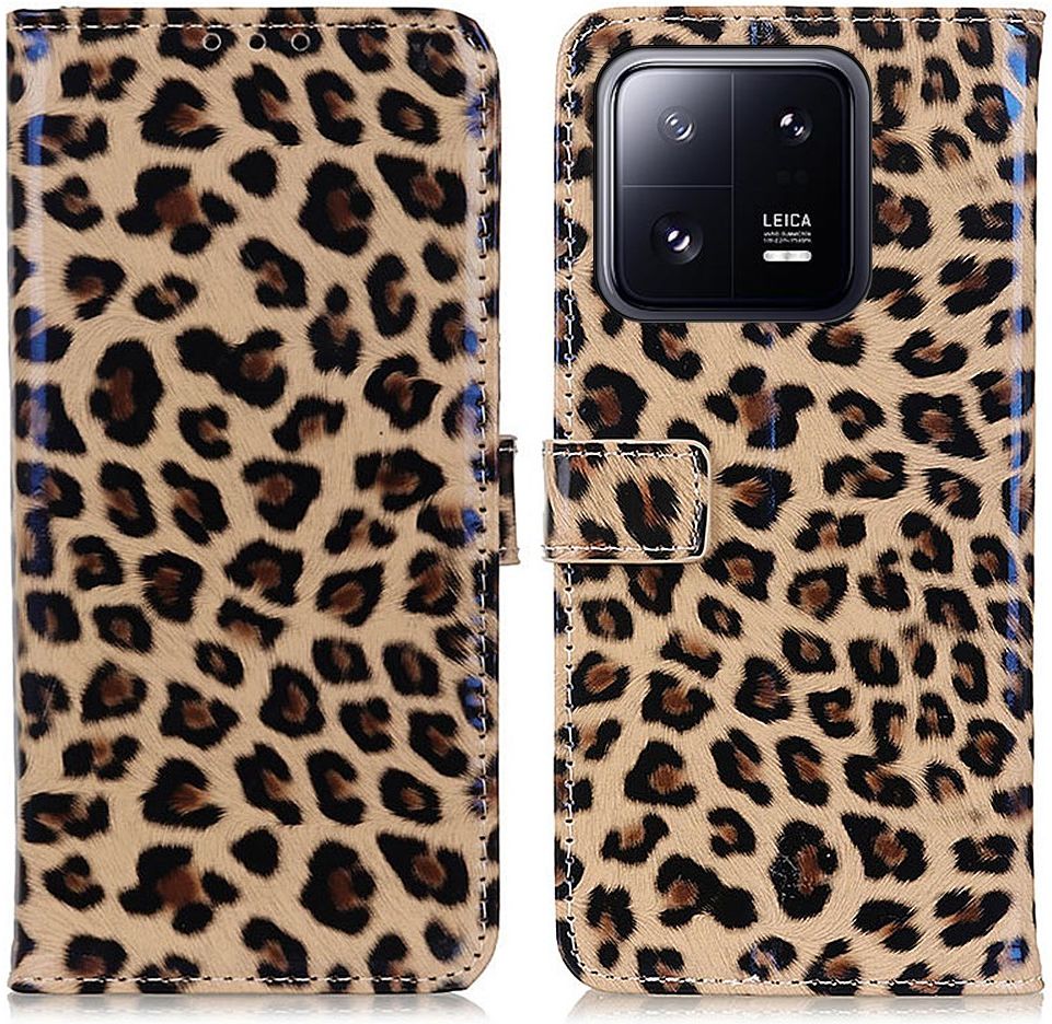 Xiaomi 13 Hoesje Portemonnee Book Case Luipaard Print afbeelding 1