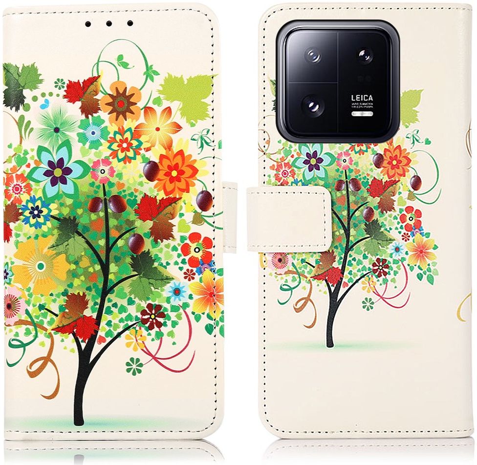 Xiaomi 13 Hoesje Portemonnee Book Case Flower Print afbeelding 1