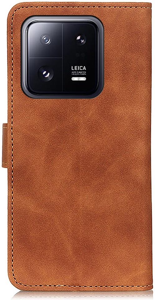 KHAZNEH Xiaomi 13 Pro Hoesje Retro Wallet Book Case Bruin afbeelding 9