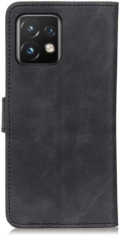 KHAZNEH Motorola Edge 40 Pro Hoesje Retro Wallet Book Case Zwart afbeelding 9