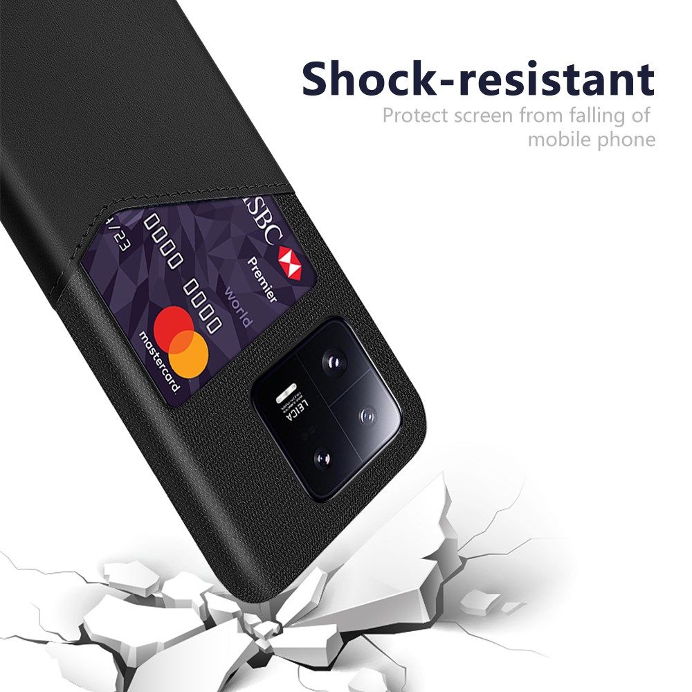 Xiaomi 13 Pro Hoesje met Kaarthouder Back Cover Zwart afbeelding 3