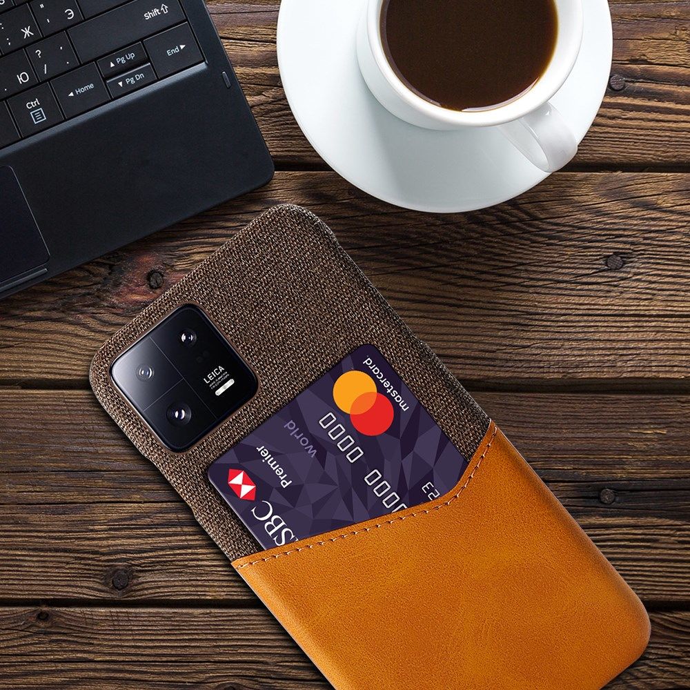 Xiaomi 13 Pro Hoesje met Kaarthouder Back Cover Oranje afbeelding 4