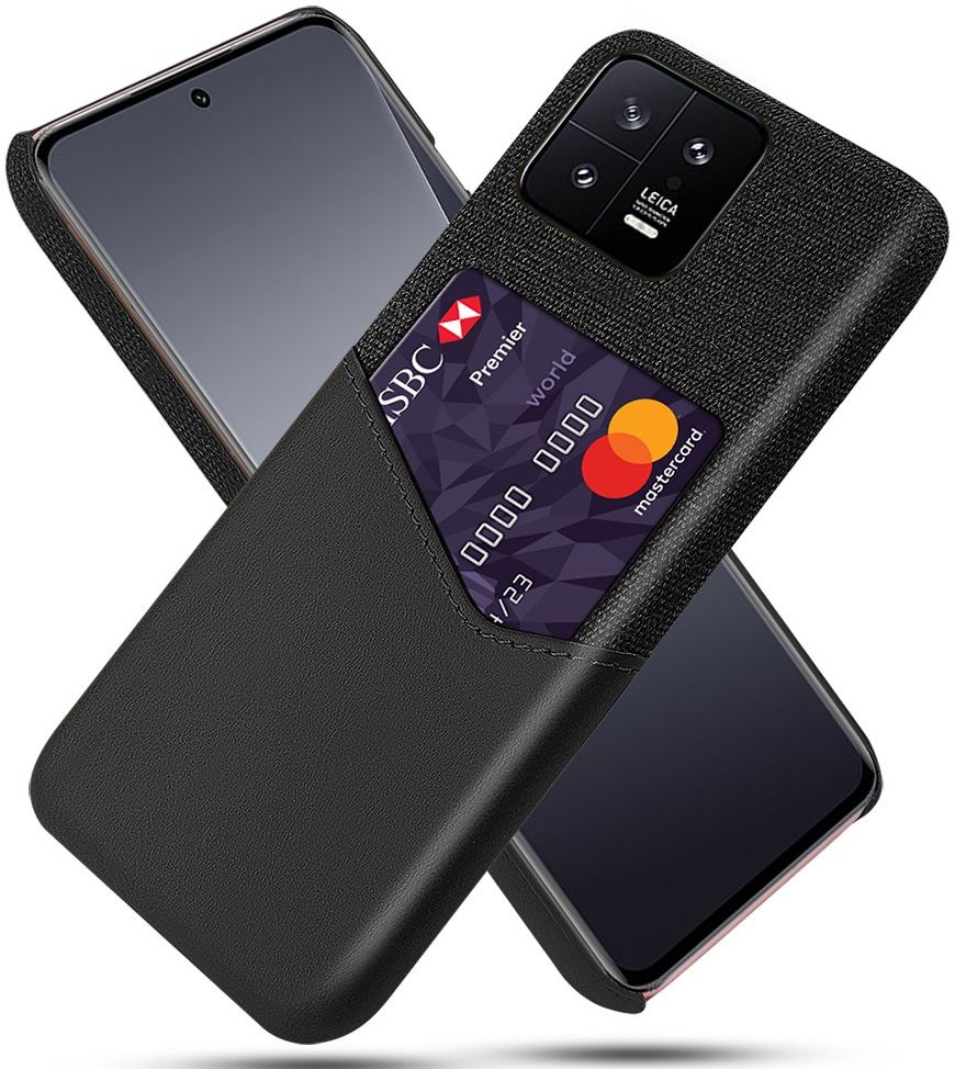 Xiaomi 13 Hoesje met Kaarthouder Back Cover Zwart afbeelding 1