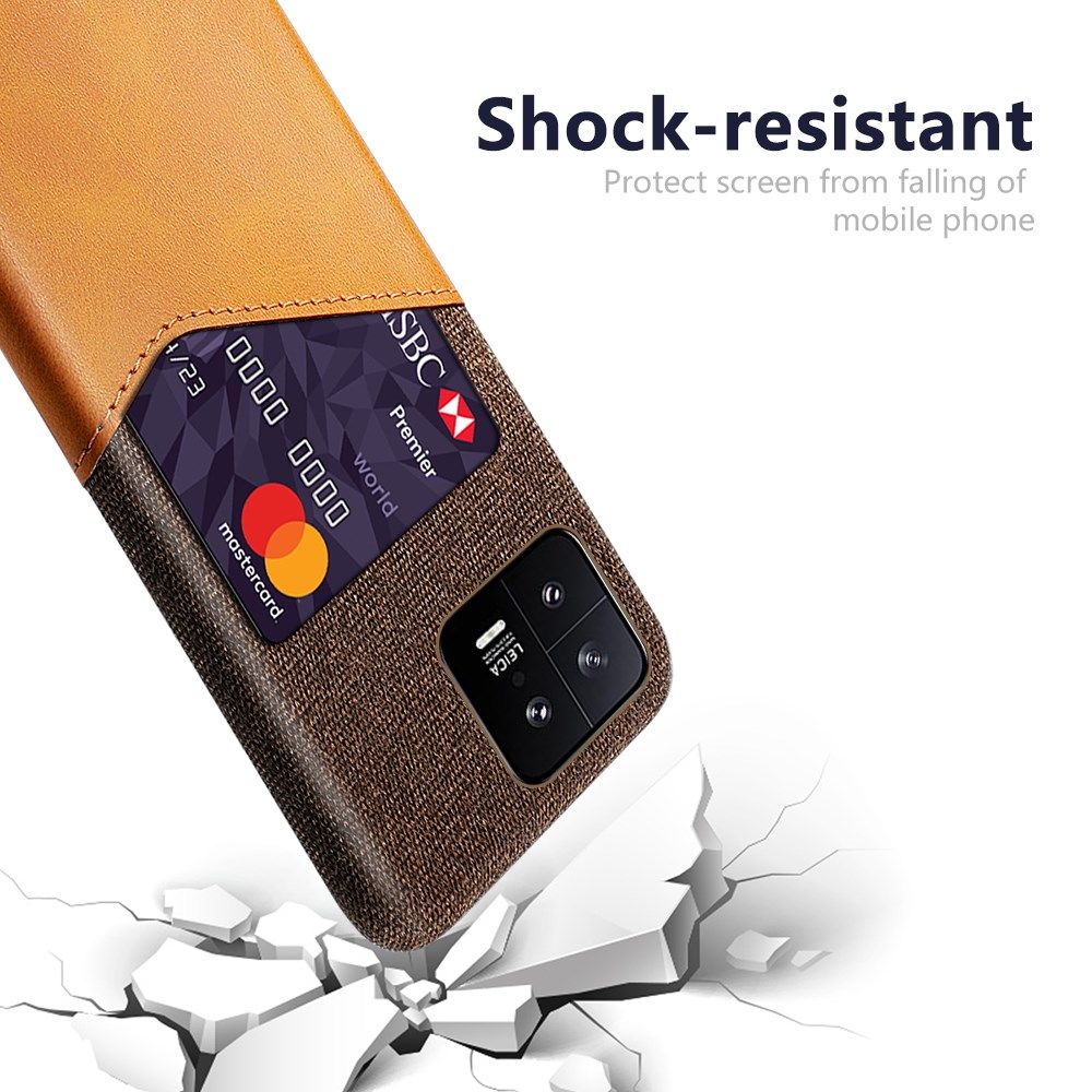 Xiaomi 13 Hoesje met Kaarthouder Back Cover Oranje afbeelding 3