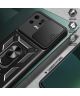 Xiaomi 13 Hoesje met Camera Slider en Kickstand Ring Zwart
