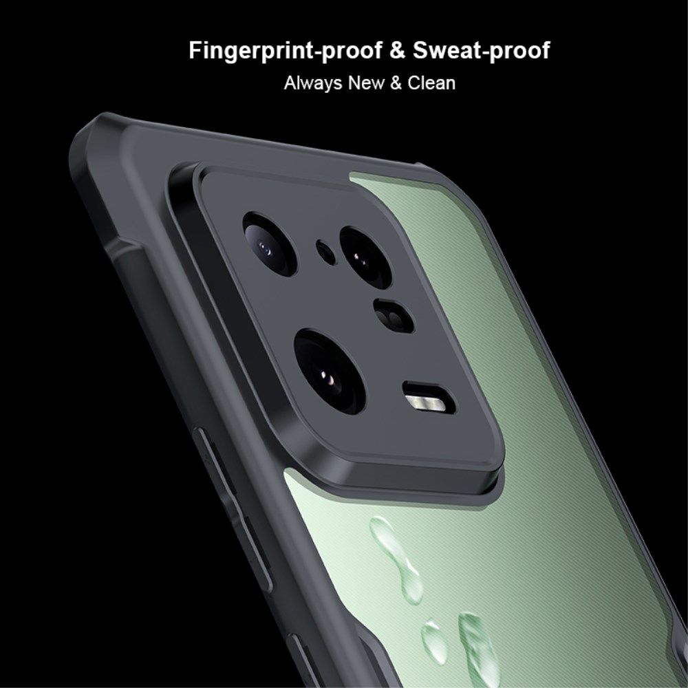 Xiaomi 13 Pro Hoesje Hybride Acryl Back Cover Transparant Zwart afbeelding 6