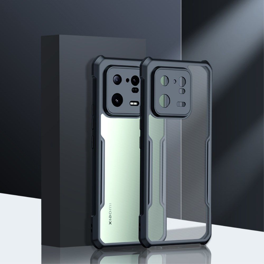 Xiaomi 13 Pro Hoesje Hybride Acryl Back Cover Transparant Zwart afbeelding 9