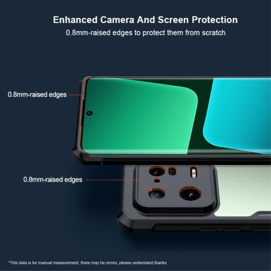Xiaomi 13 Pro Hoesje Hybride Acryl Back Cover Transparant Zwart afbeelding 5
