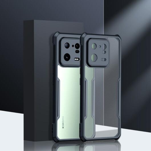 Xiaomi 13 Pro Hoesje Hybride Acryl Back Cover Transparant Zwart afbeelding 9