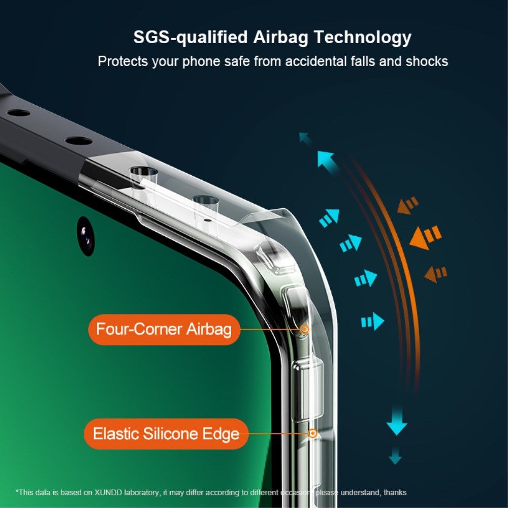 Xiaomi 13 Hoesje Hybride Acryl Back Cover Transparant Zwart afbeelding 5