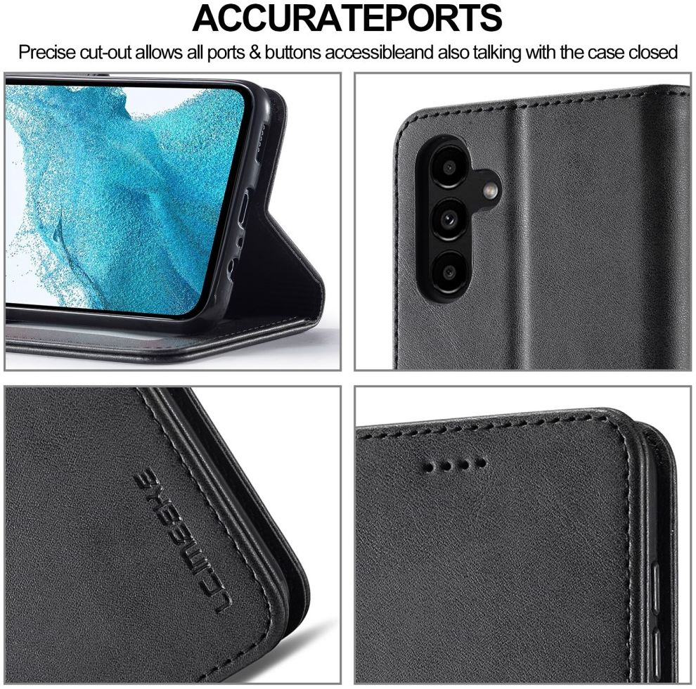 LC.IMEEKE Samsung Galaxy A34 Hoesje Portemonnee Book Case Zwart afbeelding 9