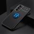 Samsung Galaxy A34 Hoesje met Magnetische Kickstand Ring Zwart Blauw afbeelding 2