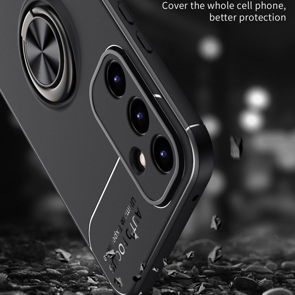 Samsung Galaxy A54 Hoesje met Magnetische Kickstand Ring Zwart afbeelding 6