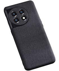 OnePlus 11 Hoesje met Stoffen Afwerking Back Cover TPU Zwart