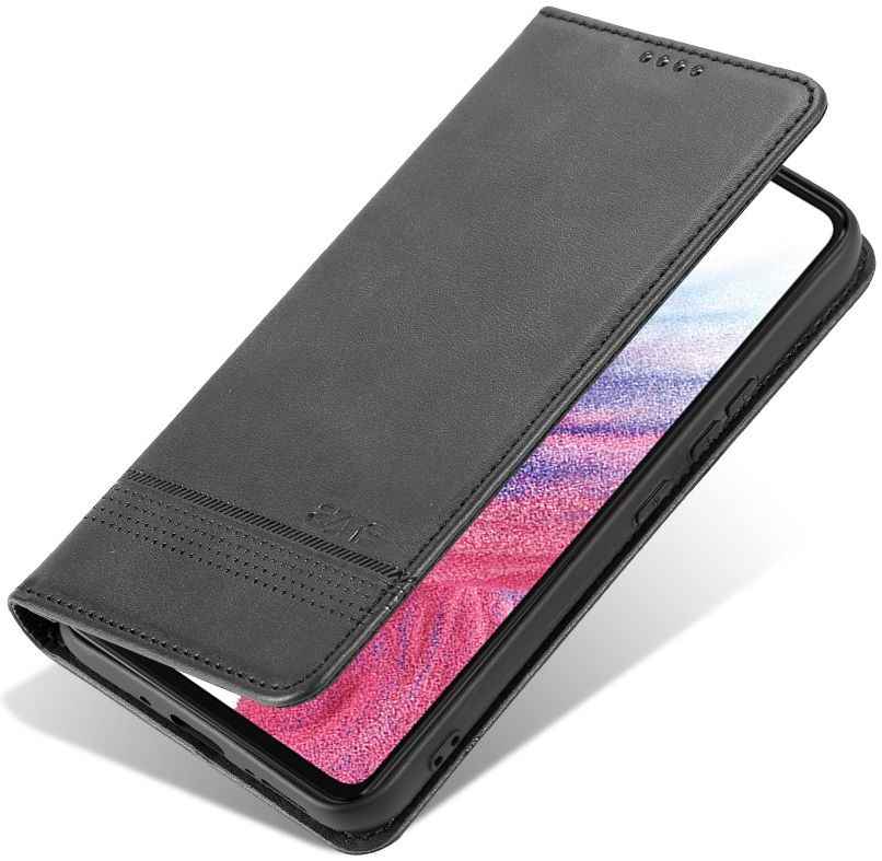 AZNS Samsung Galaxy A54 Hoesje Wallet Book Case Kunstleer Zwart afbeelding 5
