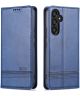 AZNS Samsung Galaxy A54 Hoesje Wallet Book Case Kunstleer Blauw