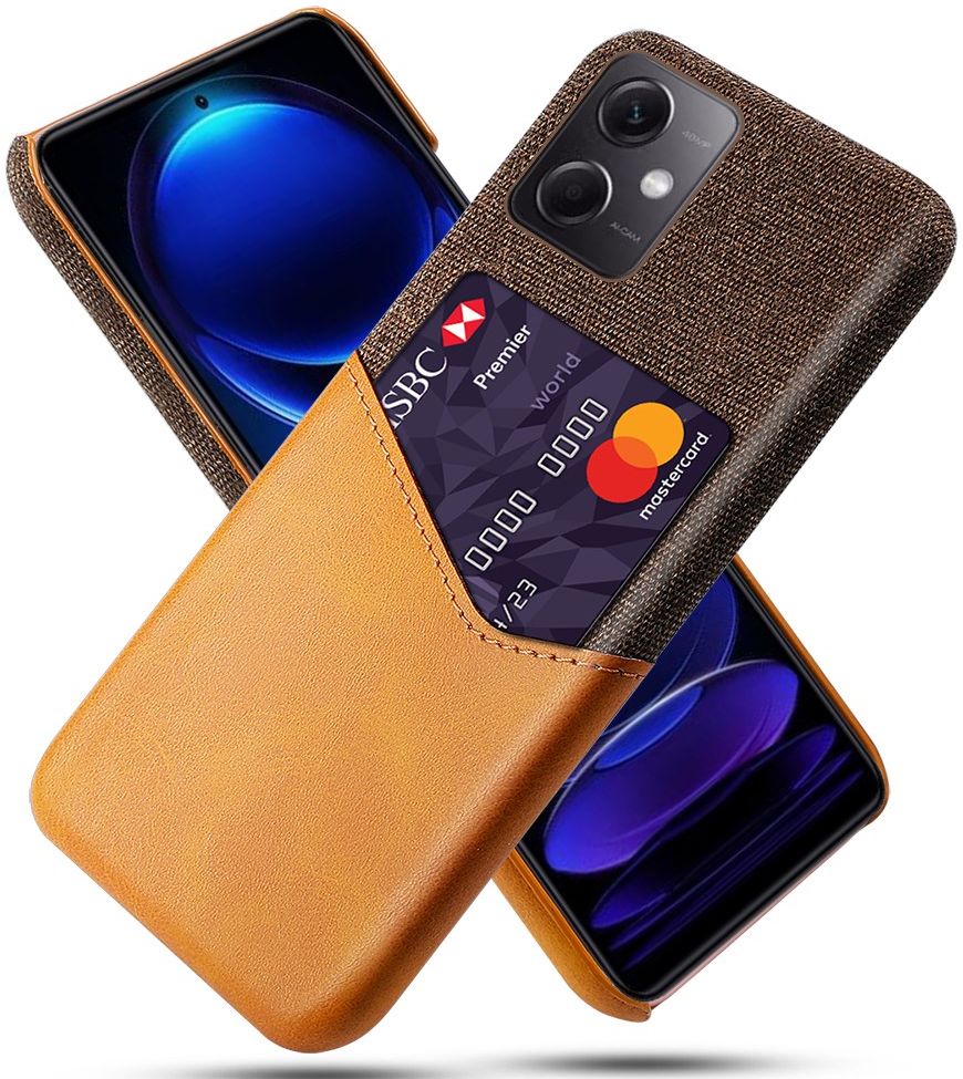 Xiaomi Redmi Note 12 5G / Poco X5 Hoesje Kaarthouder Back Cover Bruin afbeelding 1