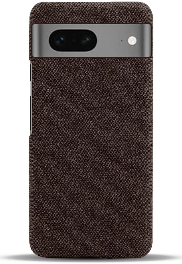 Google Pixel 7a Hoesje met Stoffen Afwerking Back Cover Bruin afbeelding 2