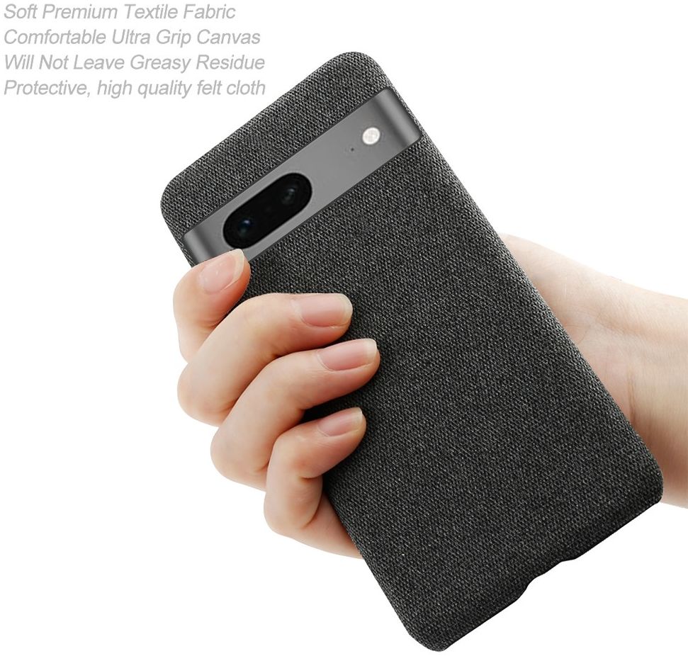 Google Pixel 7a Hoesje met Stoffen Afwerking Back Cover Bruin afbeelding 5