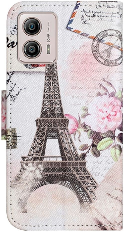 Motorola Moto G53 / G13 / G23 Hoesje Portemonnee Eiffeltoren Print afbeelding 5