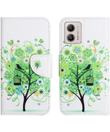 Motorola Moto G53 / G13 / G23 Hoesje Portemonnee Tree Print Hoesjes