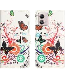 Motorola Moto G53 / G13 / G23 Hoesje Portemonnee Butterfly Print