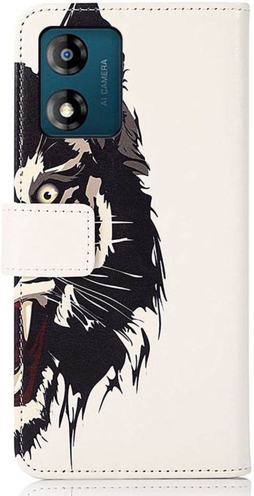 Motorola Moto E13 Hoesje Portemonnee Book Case Tijger Print afbeelding 6