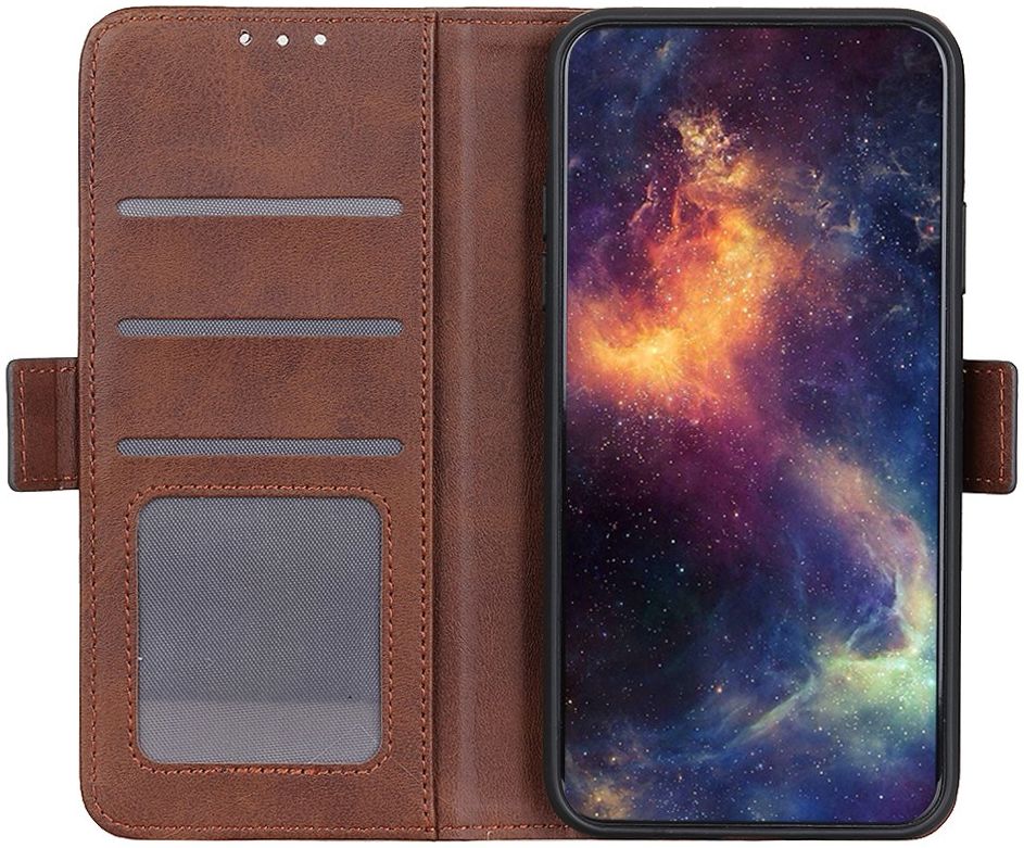 Motorola Moto G13 / G23 / G53 Hoesje Wallet Book Case Kunstleer Bruin afbeelding 1