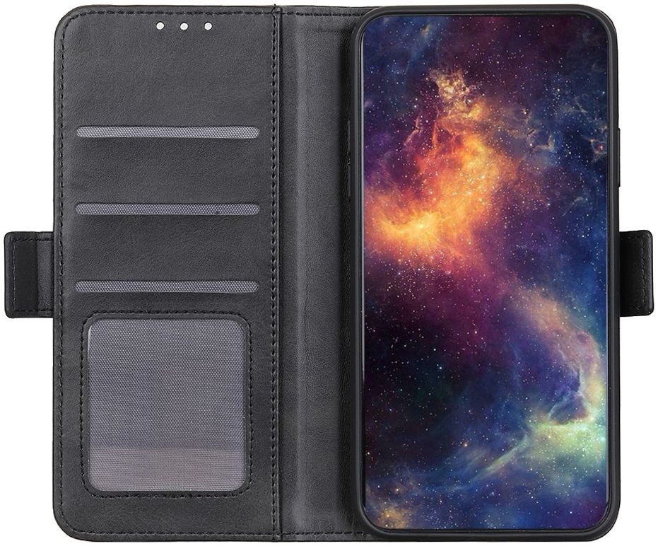 Motorola Moto G13 / G23 / G53 Hoesje Wallet Book Case Kunstleer Zwart afbeelding 1