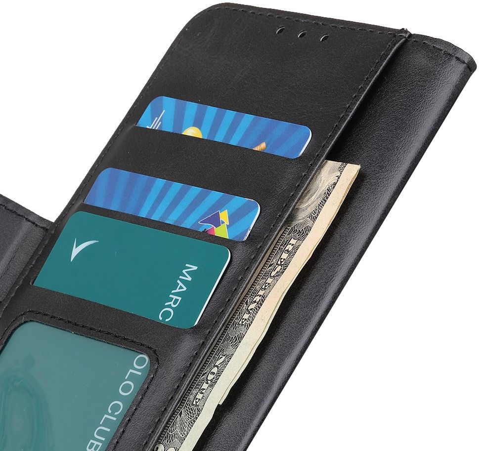 Motorola Moto G13 / G23 / G53 Hoesje Wallet Book Case Kunstleer Zwart afbeelding 4