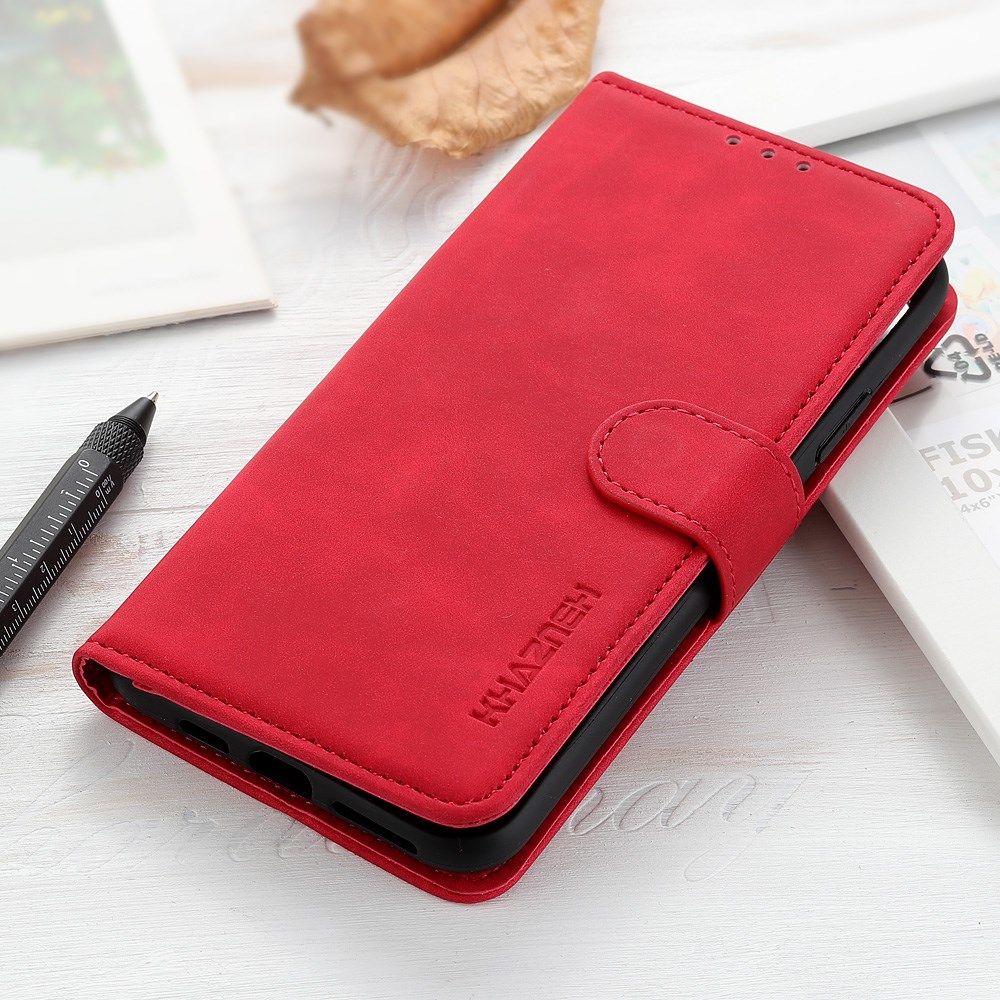 KHAZNEH OnePlus Nord CE 3 Lite Hoesje Retro Wallet Book Case Rood afbeelding 7