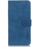 KHAZNEH Motorola Moto G53 Hoesje Retro Wallet Book Case Blauw