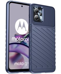 Motorola Moto G13 / G23 Hoesje TPU Thunder Design Back Cover Blauw