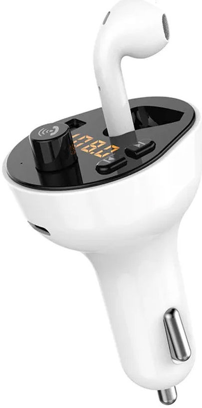 Auto Snellader met Bluetooth 5.0 Muziek FM Transmitter + Oordopje afbeelding 2