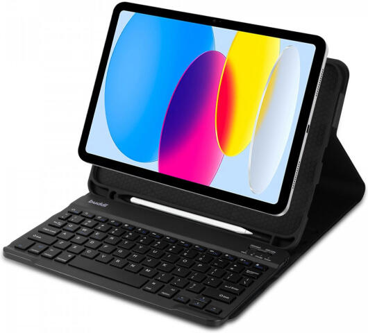 Buddi Zuna iPad 11 2025 / 10.9 2022 Hoes met QWERTY Toetsenbord Book Case Zwart afbeelding 1