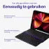 Buddi Zuna iPad 11 2025 / 10.9 2022 Hoes met QWERTY Toetsenbord Book Case Zwart afbeelding 3