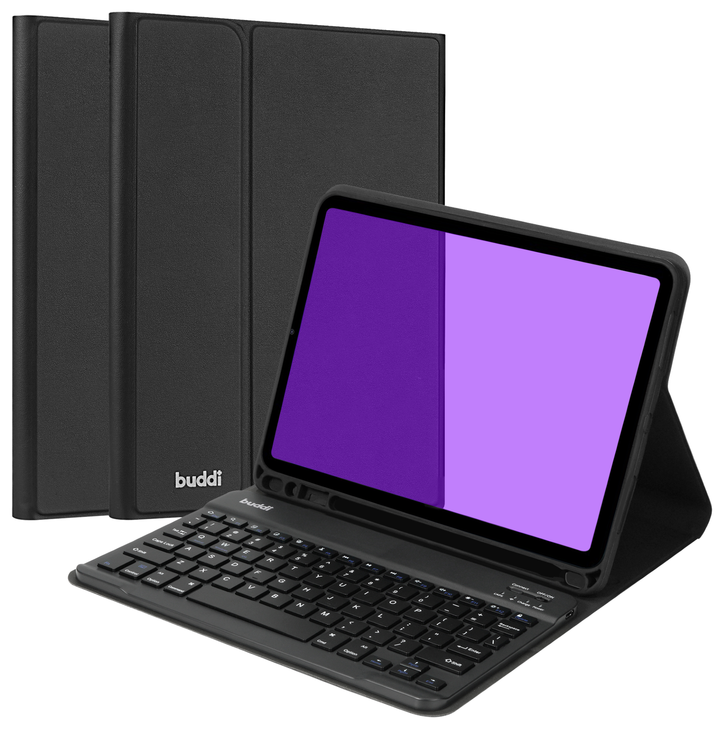 Buddi Zuna Samsung Galaxy Tab A8 Hoes met QWERTY Toetsenbord Book Case Zwart afbeelding 12