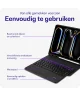 Buddi Zuna Samsung Galaxy Tab S7+/S8+/S7 FE Hoes met QWERTY Toetsenbord Zwart